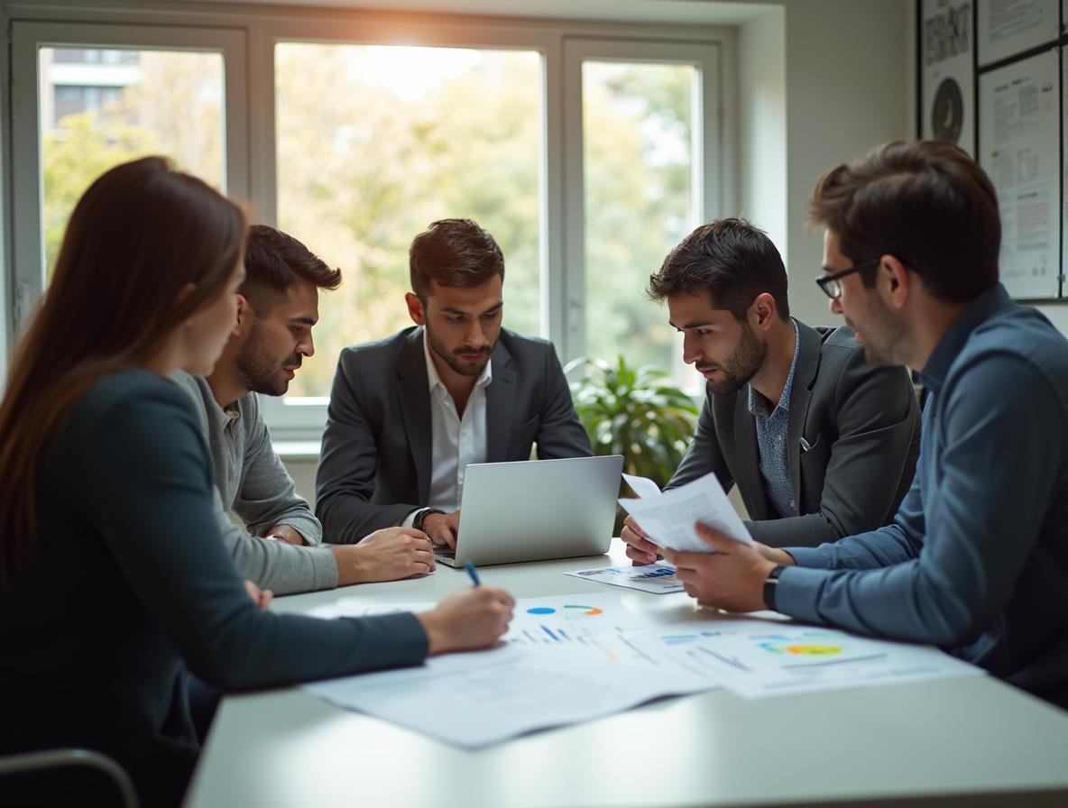 Equipo de agencia de posicionamiento SEO en Colombia revisando estrategia de palabras clave y análisis de competencia