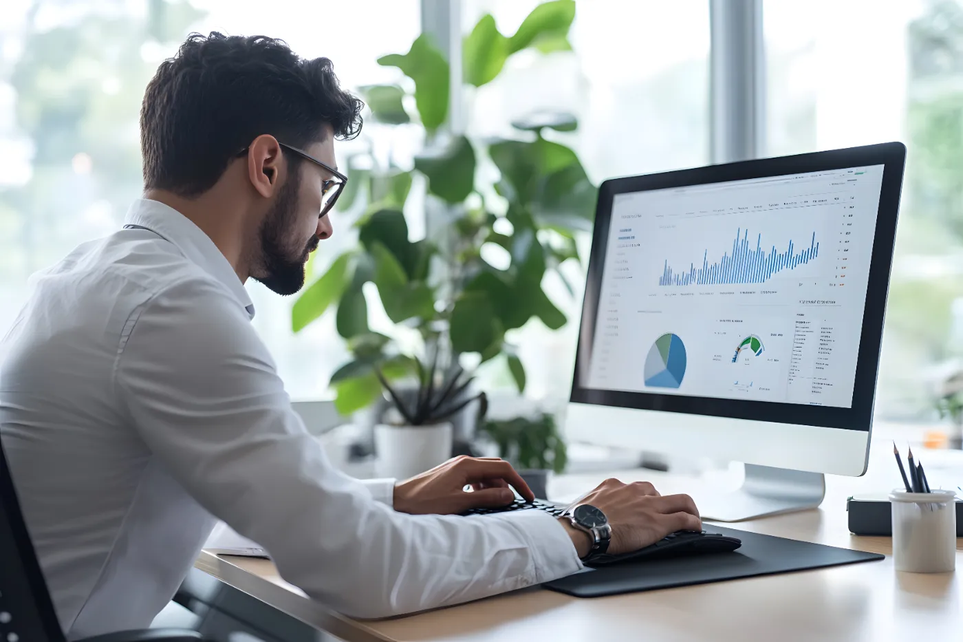 Especialista SEO analizando datos de varios países, caso de SEO multipaís para WeMasterTrade
