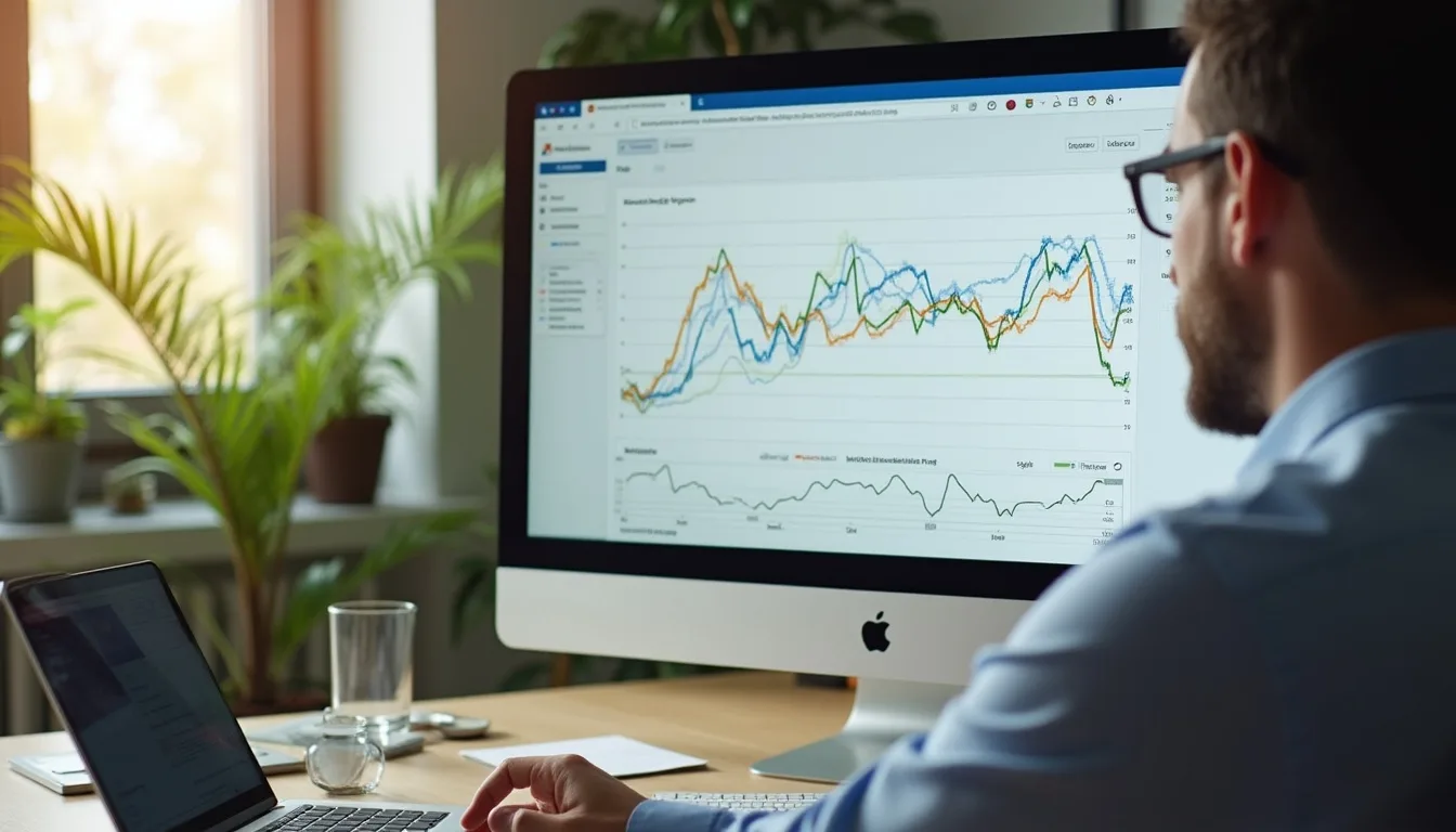 Especialista SEO analizando clics e impresiones en Google Search Console